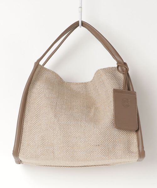 Uncut Bound（アンカットバウンド）の「生地ｺﾝﾋﾞﾄｰﾄ（ショルダーバッグ・レディース・ベージュ/ブラック・FREE）」の2枚目の写真