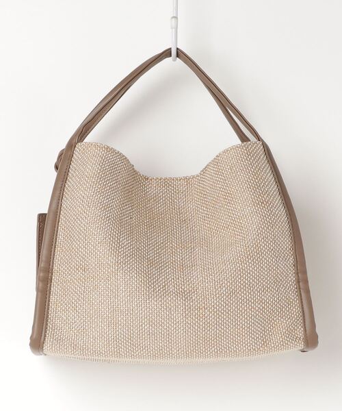 Uncut Bound（アンカットバウンド）の「生地ｺﾝﾋﾞﾄｰﾄ（ショルダーバッグ・レディース・ベージュ/ブラック・FREE）」の3枚目の写真