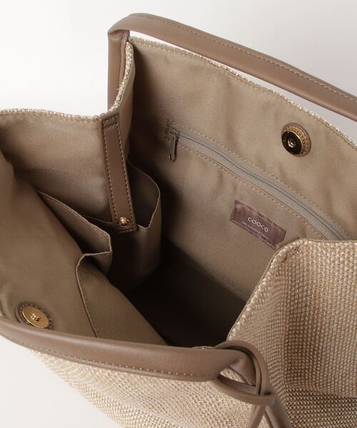 Uncut Bound（アンカットバウンド）の「生地ｺﾝﾋﾞﾄｰﾄ（ショルダーバッグ・レディース・ベージュ/ブラック・FREE）」の5枚目の写真