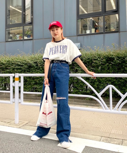 WHO'S WHO gallery（フーズフーギャラリー）の「リンガーBIG TEE（Tシャツ/カットソー・レディース・ホワイト/ブラック/グリーン/オートミール・FREE）」の19枚目の写真