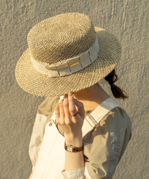 kaorinomori（カオリノモリ）の「カオリノモリ×山本莉子　plier hat（ハット・レディース・ブラック/ベージュ・57cm）」の18枚目の写真