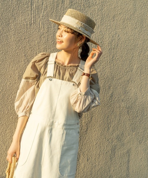 kaorinomori（カオリノモリ）の「カオリノモリ×山本莉子　plier hat（ハット・レディース・ブラック/ベージュ・57cm）」の19枚目の写真