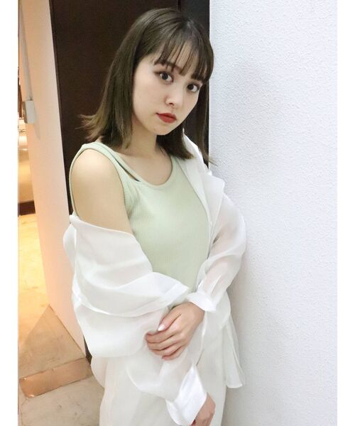 MURUA（ムルーア）の「ミリオンアイスパット入りスリットタンク（Tシャツ/カットソー・レディース・ホワイト/ブラック/カーキ・FREE）」の12枚目の写真