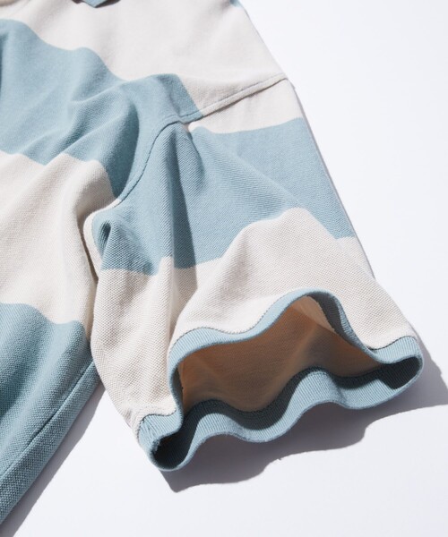 NAUTICA(ノーティカ)の「NAUTICA/ノーティカ Border Polo Shirt/ボーダーポロシャツ(ポロシャツ・メンズ・ベージュ/イエロー/グリーン・MEDIUM/LARGE/X-LARGE/XX-LARGE)」の6枚目の写真