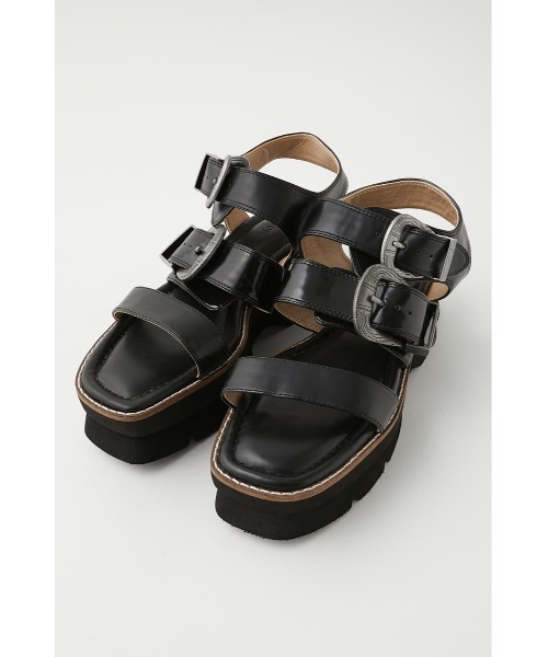 MOUSSY（マウジー）の「DOUBLE BUCKLE サンダル（サンダル・レディース・アイボリー/ブラック・MEDIUM/LARGE/SMALL）」の13枚目の写真