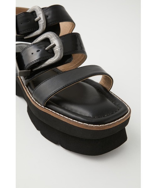 MOUSSY（マウジー）の「DOUBLE BUCKLE サンダル（サンダル・レディース・アイボリー/ブラック・MEDIUM/LARGE/SMALL）」の16枚目の写真