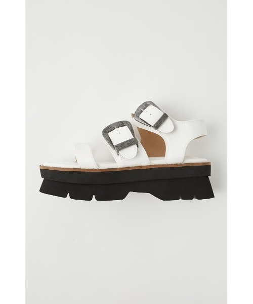 MOUSSY（マウジー）の「DOUBLE BUCKLE サンダル（サンダル・レディース・アイボリー/ブラック・MEDIUM/LARGE/SMALL）」の14枚目の写真