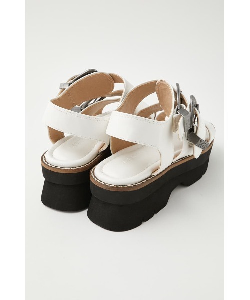 MOUSSY（マウジー）の「DOUBLE BUCKLE サンダル（サンダル・レディース・アイボリー/ブラック・MEDIUM/LARGE/SMALL）」の12枚目の写真