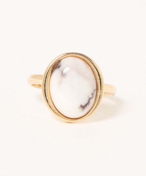 BROTHERHOOD（ブラザーフッド）の「【earyear】オーバルストーン リング ゴールド（リング・レディース・アイボリー/グリーン/グレー/クリア/ホワイト/ブルー/オレンジ/ピンク・FREE）」の18枚目の写真