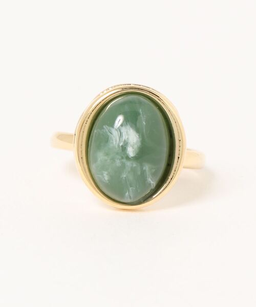 BROTHERHOOD（ブラザーフッド）の「【earyear】オーバルストーン リング ゴールド（リング・レディース・アイボリー/グリーン/グレー/クリア/ホワイト/ブルー/オレンジ/ピンク・FREE）」の21枚目の写真