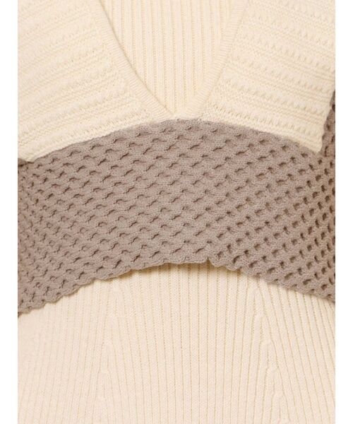LAGUNAMOON（ラグナムーン）の「ベストレイヤードニットワンピース（ワンピース・レディース・アイボリー/グリーン/ブラウン/チャコールグレー・SMALL/MEDIUM）」の15枚目の写真