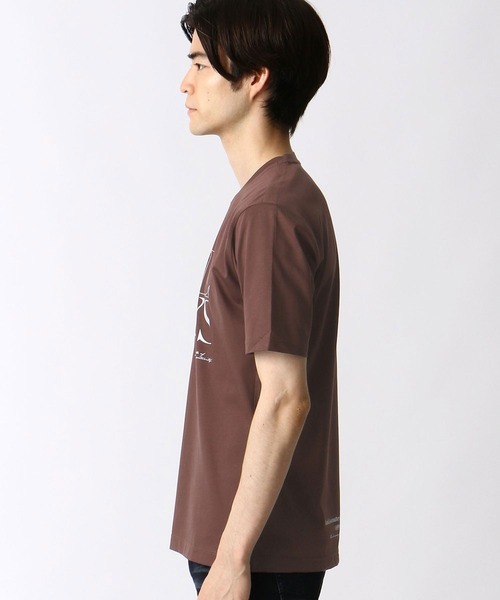 HIDEAWAYS NICOLE（ハイダウェイニコル）の「ダブルシルケットロゴプリントTシャツ（Tシャツ/カットソー・メンズ・ブラウン/ホワイト/ブラック/ネイビー・LARGE/MEDIUM/X-LARGE）」の10枚目の写真