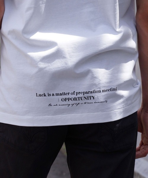 HIDEAWAYS NICOLE（ハイダウェイニコル）の「ダブルシルケットロゴプリントTシャツ（Tシャツ/カットソー・メンズ・ブラウン/ホワイト/ブラック/ネイビー・LARGE/MEDIUM/X-LARGE）」の19枚目の写真