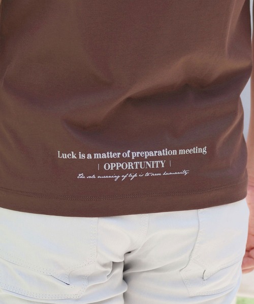 HIDEAWAYS NICOLE（ハイダウェイニコル）の「ダブルシルケットロゴプリントTシャツ（Tシャツ/カットソー・メンズ・ブラウン/ホワイト/ブラック/ネイビー・LARGE/MEDIUM/X-LARGE）」の20枚目の写真