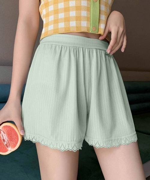 SFW(エスエフダブリュー)の「ペチパンツ レース付き インナーパンツ(その他パンツ・レディース・ライトピンク/ホワイト/ライトブルー/ミント/グレー/ブラック/ベージュ・FREE)」の5枚目の写真