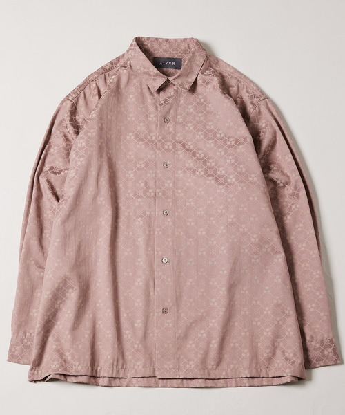 AIVER(アイバー)の「AIVER オリジナル和柄ジャガードL/Sシャツ Fabric by 西村庄治商店(シャツ/ブラウス・メンズ・ピンクベージュ/ブラック/ダークグレー・MEDIUM/LARGE)」の15枚目の写真