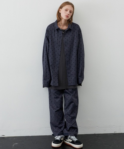 AIVER(アイバー)の「AIVER オリジナル和柄ジャガードL/Sシャツ Fabric by 西村庄治商店(シャツ/ブラウス・メンズ・ピンクベージュ/ブラック/ダークグレー・MEDIUM/LARGE)」の13枚目の写真