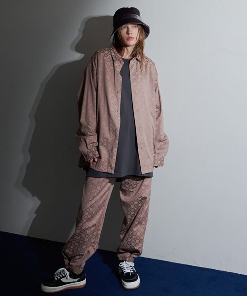 AIVER(アイバー)の「AIVER オリジナル和柄ジャガードL/Sシャツ Fabric by 西村庄治商店(シャツ/ブラウス・メンズ・ピンクベージュ/ブラック/ダークグレー・MEDIUM/LARGE)」の14枚目の写真