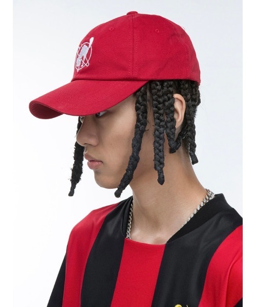 SINCITY(シンシティ)の「【SINCITY】Anarchy cat baseball cap(キャップ・メンズ・グレー/レッド/カーキ・ONE SIZE)」の7枚目の写真