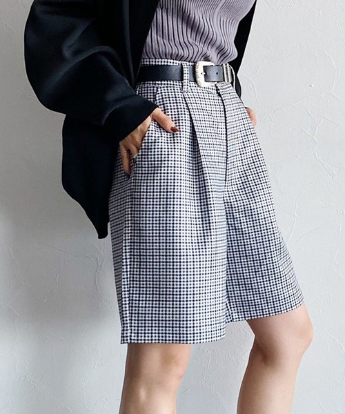 PAGEBOY（ページボーイ）の「ウールライクセットアップショートパンツ（その他パンツ・レディース・ブラック/グレー系その他/ブラウン系その他/グレイッシュベージュ・FREE）」の3枚目の写真