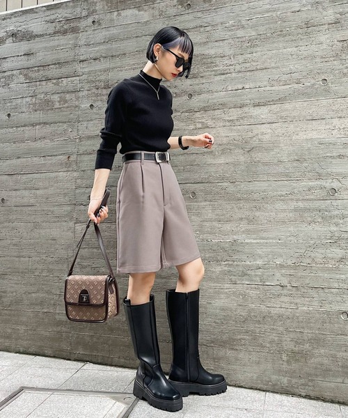 PAGEBOY（ページボーイ）の「ウールライクセットアップショートパンツ（その他パンツ・レディース・ブラック/グレー系その他/ブラウン系その他/グレイッシュベージュ・FREE）」の12枚目の写真