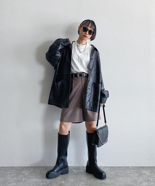 PAGEBOY（ページボーイ）の「ウールライクセットアップショートパンツ（その他パンツ・レディース・ブラック/グレー系その他/ブラウン系その他/グレイッシュベージュ・FREE）」の18枚目の写真