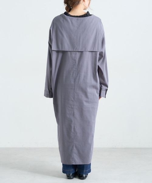 PUAL CE CIN(ピュアルセシン)の「【Du noir】セーラーカラーロングワンピース(ワンピース・レディース・グレー/グレイッシュベージュ・FREE)」の21枚目の写真