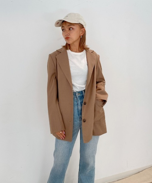 Vicente（ヴィセンテ）の「Classic tailored jacket（テーラードジャケット・レディース・ブラック/ベージュ・FREE）」の21枚目の写真