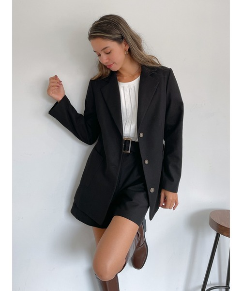 Vicente（ヴィセンテ）の「Classic tailored jacket（テーラードジャケット・レディース・ブラック/ベージュ・FREE）」の16枚目の写真