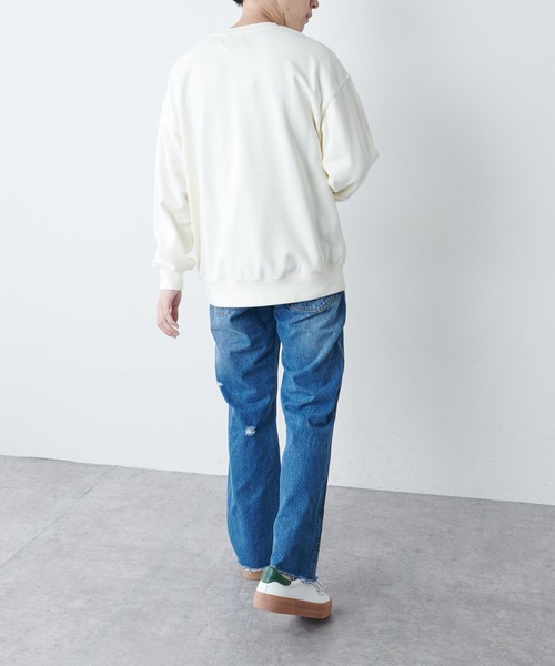 DISCOAT（ディスコート）の「クラッシュデニムフレア風パンツ（デニムパンツ・メンズ・ブラック/ネイビー・LARGE/MEDIUM）」の8枚目の写真