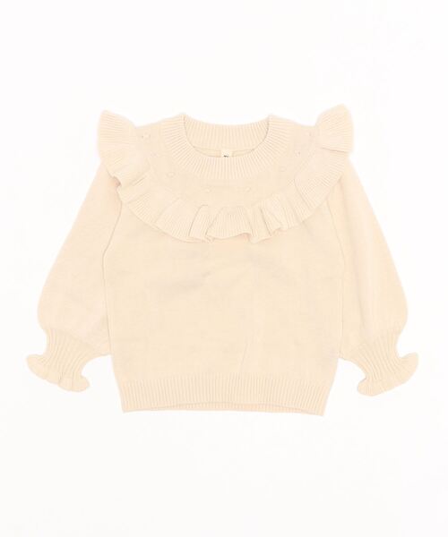 nino(ニノ)の「フリルヨークニット#綿100%(ニット/セーター・キッズ・その他/ホワイト/ブラック・90cm/110cm/100cm/120cm)」の8枚目の写真