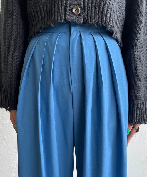 CAPRICIEUX LE'MAGE(カプリシューレマージュ)の「3タックワイドパンツ(その他パンツ・レディース・ブラック/ブルー・36/38)」の6枚目の写真