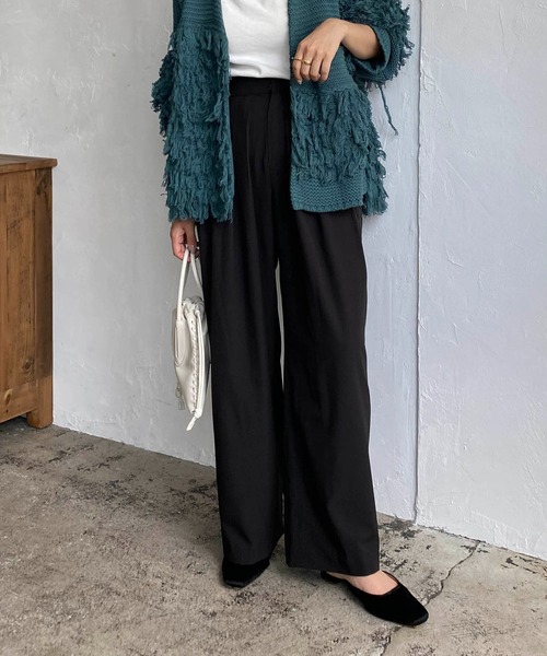 CAPRICIEUX LE'MAGE(カプリシューレマージュ)の「3タックワイドパンツ(その他パンツ・レディース・ブラック/ブルー・36/38)」の12枚目の写真