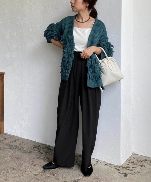 CAPRICIEUX LE'MAGE(カプリシューレマージュ)の「3タックワイドパンツ(その他パンツ・レディース・ブラック/ブルー・36/38)」の14枚目の写真