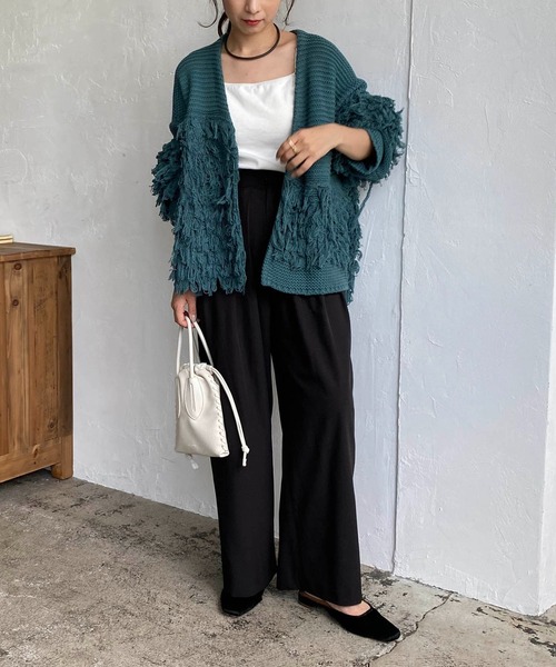 CAPRICIEUX LE'MAGE(カプリシューレマージュ)の「3タックワイドパンツ(その他パンツ・レディース・ブラック/ブルー・36/38)」の15枚目の写真