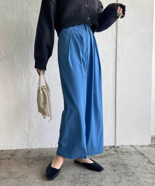 CAPRICIEUX LE'MAGE(カプリシューレマージュ)の「3タックワイドパンツ(その他パンツ・レディース・ブラック/ブルー・36/38)」の18枚目の写真