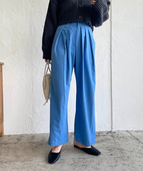 CAPRICIEUX LE'MAGE(カプリシューレマージュ)の「3タックワイドパンツ(その他パンツ・レディース・ブラック/ブルー・36/38)」の19枚目の写真