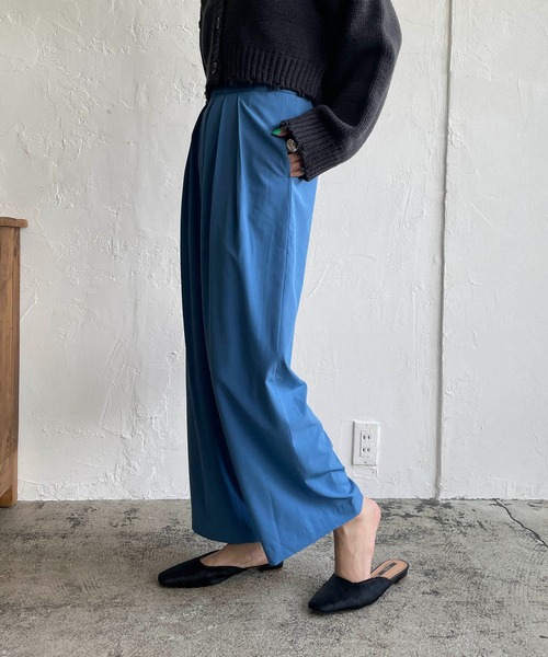 CAPRICIEUX LE'MAGE(カプリシューレマージュ)の「3タックワイドパンツ(その他パンツ・レディース・ブラック/ブルー・36/38)」の20枚目の写真