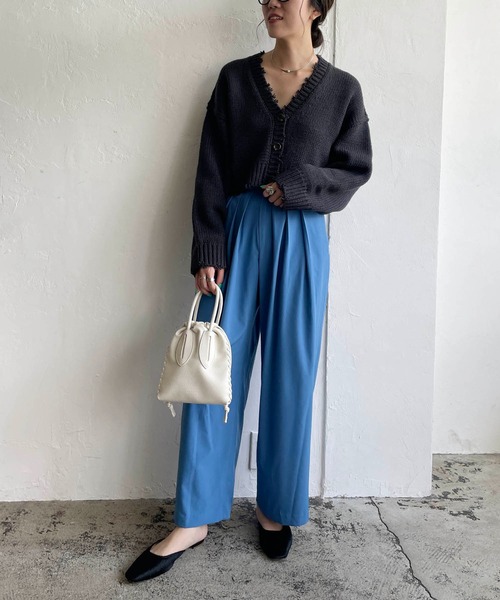 CAPRICIEUX LE'MAGE(カプリシューレマージュ)の「3タックワイドパンツ(その他パンツ・レディース・ブラック/ブルー・36/38)」の21枚目の写真