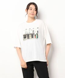 ehka sopo | 6分袖フォトプリントTシャツ(Tシャツ/カットソー)