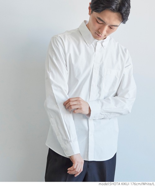 coca（coca）（コカ）の「メンズ BDレギュラーフィットシャツ（シャツ/ブラウス・メンズ・ホワイト/ブラック・M/L/XL/S）」の6枚目の写真