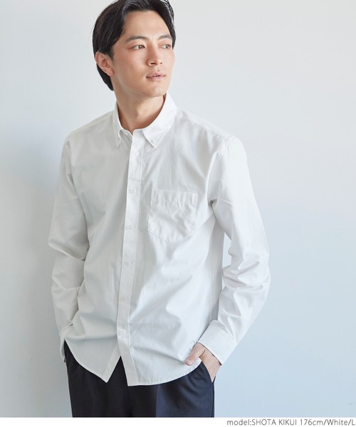 coca（coca）（コカ）の「メンズ BDレギュラーフィットシャツ（シャツ/ブラウス・メンズ・ホワイト/ブラック・M/L/XL/S）」の7枚目の写真