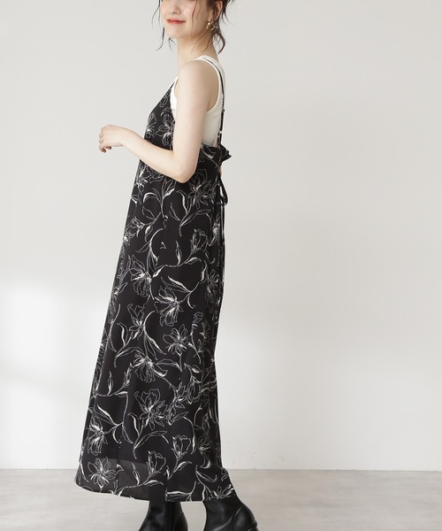 N.（N. Natural Beauty Basic）（エヌエヌナチュラルビューティーベーシック）の「◆バックリボンキャミワンピース（ワンピース・レディース・グレー/カーキ/ブラック系その他・MEDIUM）」の5枚目の写真