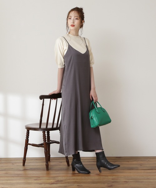 N.（N. Natural Beauty Basic）（エヌエヌナチュラルビューティーベーシック）の「◆バックリボンキャミワンピース（ワンピース・レディース・グレー/カーキ/ブラック系その他・MEDIUM）」の11枚目の写真