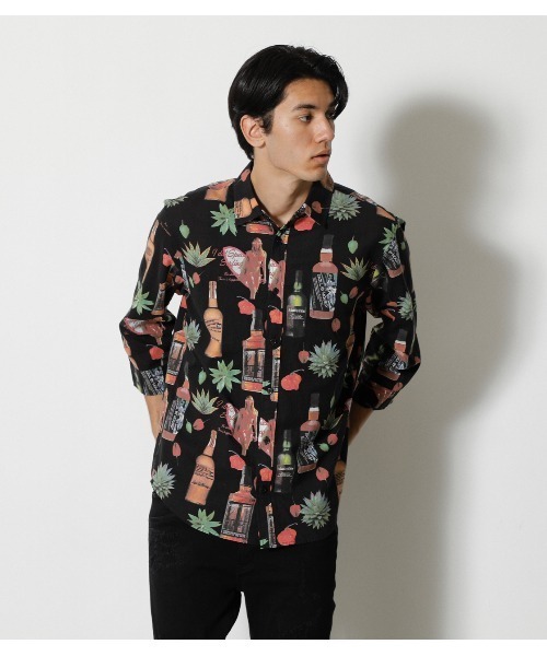 LINEN BLEND ALOHA SHIRT/リネンブレンドアロハシャツ（シャツ