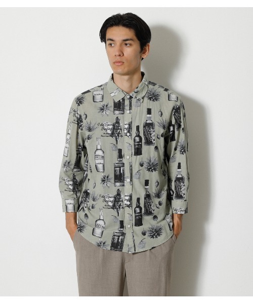 LINEN BLEND ALOHA SHIRT/リネンブレンドアロハシャツ（シャツ