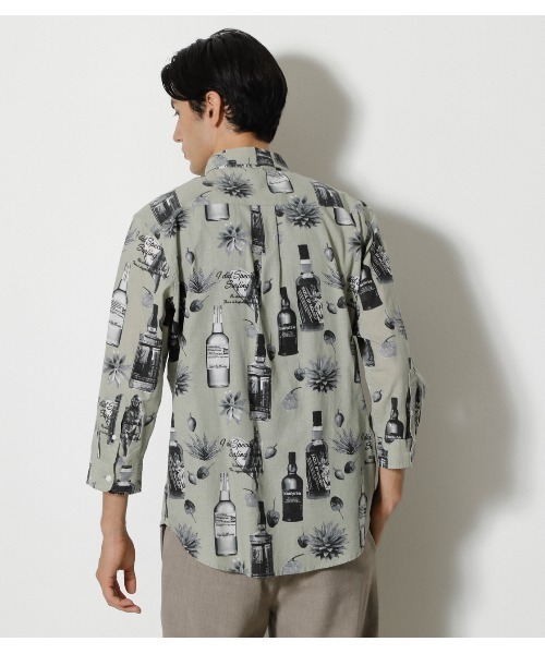 AZUL by moussy（アズールバイマウジー）の「LINEN BLEND ALOHA SHIRT/リネンブレンドアロハシャツ（シャツ/ブラウス・メンズ・ブラック系その他/ホワイト系その他/グリーン系その他2・SMALL/LARGE/MEDIUM）」の18枚目の写真