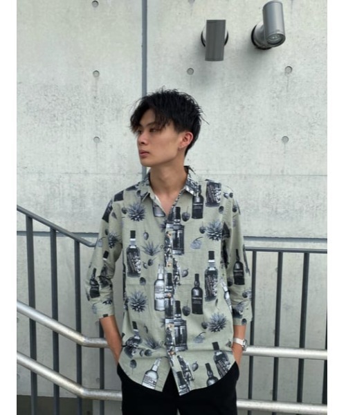LINEN BLEND ALOHA SHIRT/リネンブレンドアロハシャツ（シャツ
