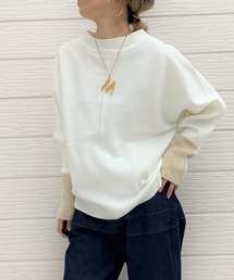 Q | 切替ドルマンニット(ニット/セーター)