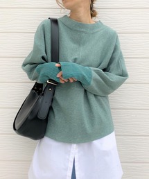 Q | 切替ドルマンニット(ニット/セーター)